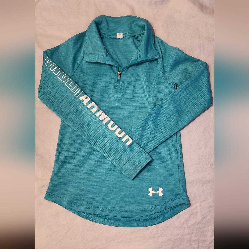 Under Armour long sleeve turquoise youth small shirt